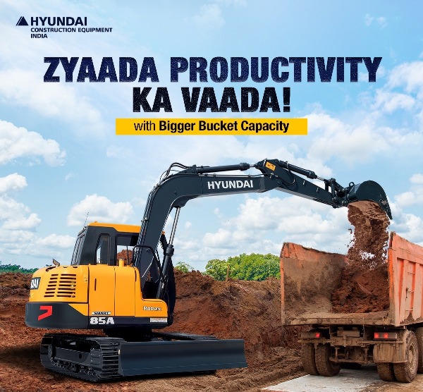Hyundai "85A SMART" Excavator with Power-Packed Features